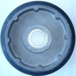 160mm high-clean rubber caster wheel, non-marking black rubber tread, aluminum core, suitable for food or medical environments.